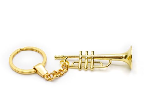 Miniblings Trompete Musik Musikinstrument FUN Pappbox - Handmade Modeschmuck I Anhänger Schlüsselring Schlüsselband Keyring