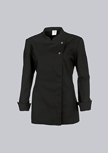 BP Gourmet 1544-400-32 Kochjacke für Damen - Langärmelig - 65% Polyester, 35% Baumwolle - Standard Passform - Größe: M - Farbe: schwarz