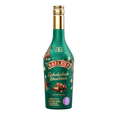 Baileys Schokolade Haselnuss, Original Irish Cream Likör limitierte Edition, purer Genuss zu Weihnachten und an den Feiertagen, B-Corp zertifiziert, 17% vol, 500ml Einzelflasche