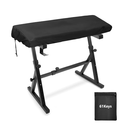 Musiin Klaviertastaturhülle mit 61 Tasten, kompatibel mit Nord Electro 6 HP, KORG NAUTILUS 61, MODX M6 und mehr, wasserabweisend mit verstellbarem Kordelzug, Outdoor-Schutz vor Live-Auftritten