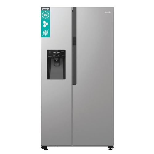 Gorenje NRR9185ESXL Side by Side Kühl-Gefrierkombination/NoFrost Plus/Inverter Kompressor/Wasser- und Eiswürfelspender/SensoTech / 178,6 cm/Kühlteil 376 l/Gefrierteil 190 l/Edelstahl