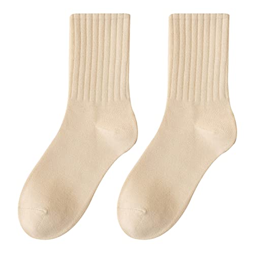 Generisch Kindertracht Strümpfe Einfarbige Damensocken Mid Tube und Qinter All Long Tube Socken reiner Baumwolle Damensocken 39 (E, One Size)