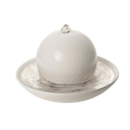 PRIMAVERA Duftbrunnen Rondo Cremeweiß matt - Luftbefeuchter, Diffuser, Raumduft - Reinigung und Erfrischung der Raumluft - Aromatherapie