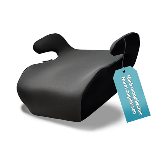 HiTS4Kids Kindersitz fürs Auto (Grau) – Kindersitzerhöhung für Kinder von 126-150cm – komfortabel und sicher durch geprüfte Sicherheit nach Norm R129 – kompakt und unkompliziert