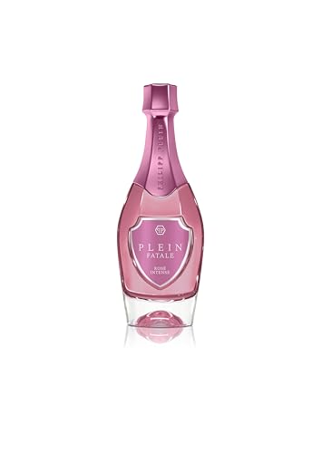 Philipp Plein – Eau de Parfum Plein Fatale Rosé Intense 90 ml – Damen Parfüm – Blumig-fruchtige Duftkomposition mit Gourmand-Noten – Rosa Glasflakon in Champagnerflaschen-Form