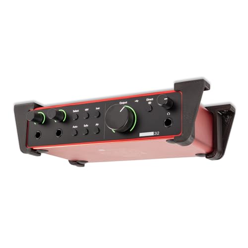 P3D-LAB TuneGrip Tischhalterung für Focusrite Scarlett 2i2 4. Generation, Schwarz – Ein perfekt dimensioniertes, starkes und sicheres Zuhause für Ihr Audio-Interface, hergestellt in Großbritannien