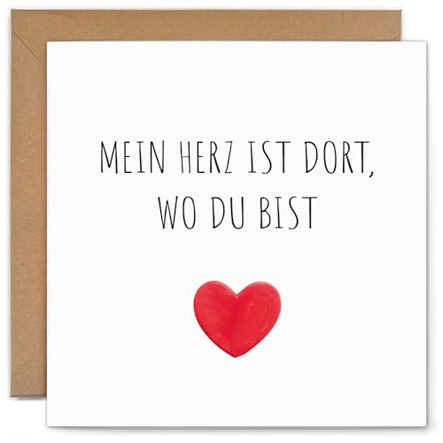 YISCOKCO valentinstag karte jahrestag geschenk liebesbrief für Männer und Frauen valentines day heart for cards mit Umschlag (Karte Valentinstag Größe：15cm*15cm)