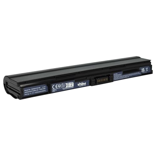 vhbw Akku kompatibel mit Acer Aspire One 721-3070, 753, 721-3574, 721-3620, 721-3988, 721H Notebook (4400 mAh, 11,1 V, Li-Ion)