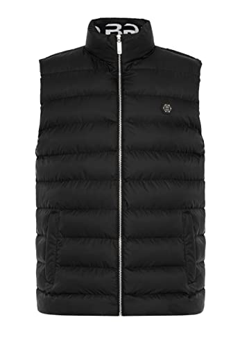 Redbridge Herren Weste mit Stehkragen Big Bubble Zipper Collar Print Schwarz M