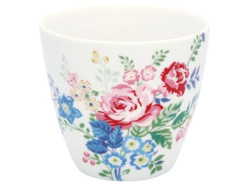 GreenGate - Latte Cup - Elina - Keramik - Farbe: White - (ØxH): 10 x 9 cm