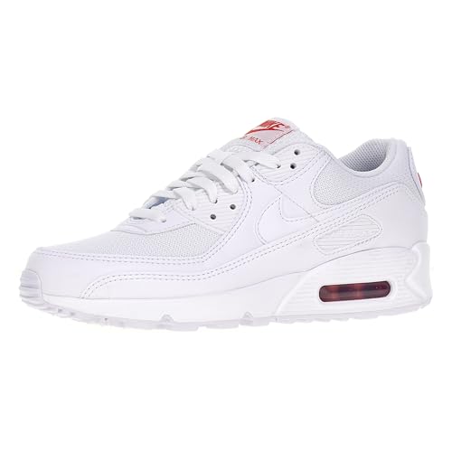 NIKE Air Max 90 White/White-LT Crimson 45.5 EU
