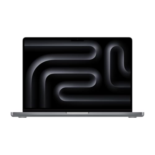 Apple MacBook Pro 2023, M3 Chip mit 8-Core CPU und 10-Core GPU (14-Zoll, 8GB RAM, 512GB SSD-Speicher) QWERTZ Deutsch Space Grau (Generalüberholt)