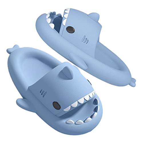 GULAKY Cloud Shark Slides Pillow Slippers Damen/Herren Hausschuhe Unisex Badeschuhe für Sommer,Himmelblau,38.39