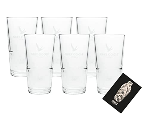 Grey Goose 6er Set Longdrinkglas 6X Glas Gläser 4cl geeicht Eichung