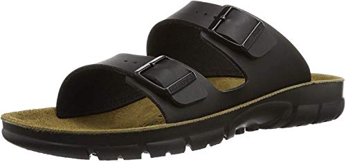 Birkenstock Classic Bilbao Birko-Flor, Herren Pantoletten, Schwarz (Schwarz), 43 EU, 00520791430