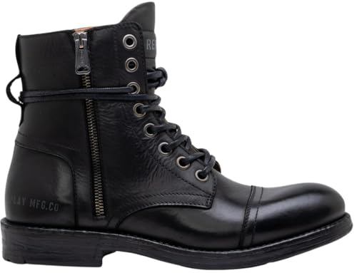 Replay Herren Mid Boot Stiefel mit Reißverschluss, Black 003 (Schwarz), 43