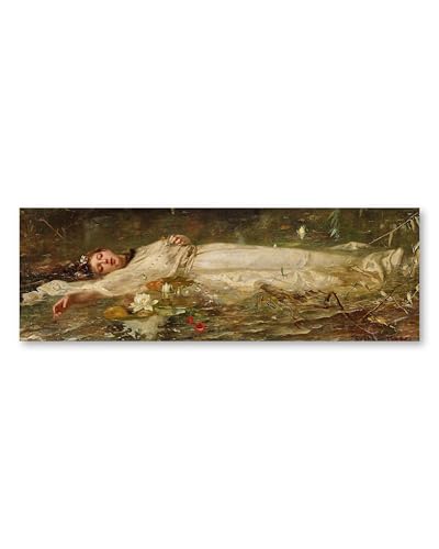Ophelia – von Friedrich Wilhelm Theodor Heyser - Panorama Kunst-Poster 91,5 × 30,5 cm – Romantische „Dark Academia“ & Folklore-Aesthetic für deine Wände