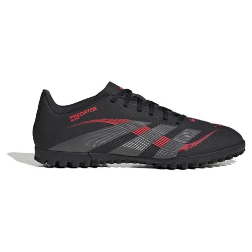 adidas Unisex Predator Club Turf Football Boots, core Black/Grey Four/Lucid red, 44 EU