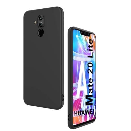 Ruayia für Huawei Mate 20 Lite Hülle Slikon Case, Handyhülle für Huawei Mate 20 Lite Dünne Weichem Flex TPU Bumper Stoßfest Kratzfest Anti-Rutsch Anti-Fingerabdruck Schutzhülle - Schwarz