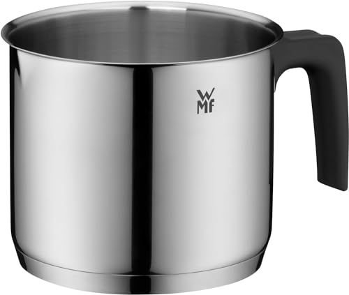 WMF Milchtopf Induktion ohne Deckel 14 cm, kleiner Topf 1,7l, Milchkochtopf Cromargan Edelstahl poliert, Schüttrand, Kunststoffgriff, spülmaschinengeeignet