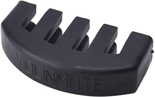 Violine Mute,Übungsdämpfer Geige Gummistummschaltung, Gummischalldämpfer Gummi 4/4 Übungsdämpfer für Violine - Schwarz