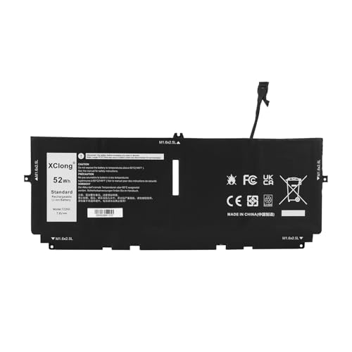 XClong 7.6V 52Wh 722KK Laptop Akku Ersatz für Dell XPS 13 9300 2020 i5 FHD XPS 13 9310 9380 (2020 Edition) 13.4-inch Series WN0N0 0WN0N0 2XXFW 02XXFW FP86V 0FP86V P117G P117G001 P117G002