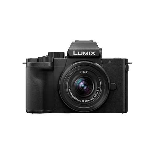 Panasonic Lumix DC-G100DKEGK Micro Four Thirds spiegellose Kamera mit Lumix G Vario 12-32 mm F3.5-5.6 Objektiv, 20,3 MP, 4K 30p & FHD 60 Video, Vlogging-Cam, Freiwinkel-Monitor, USB-C-Ladung, Schwarz