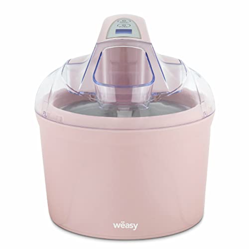 Wëasy Eismaschine MYA60 1,5 l, Eis in 30 Minuten fertig, programmierbar, LCD-Display, transparenter Deckel, automatische Abschaltung, Sorbet, Eiscreme, Frozen Yoghurt, 12 W