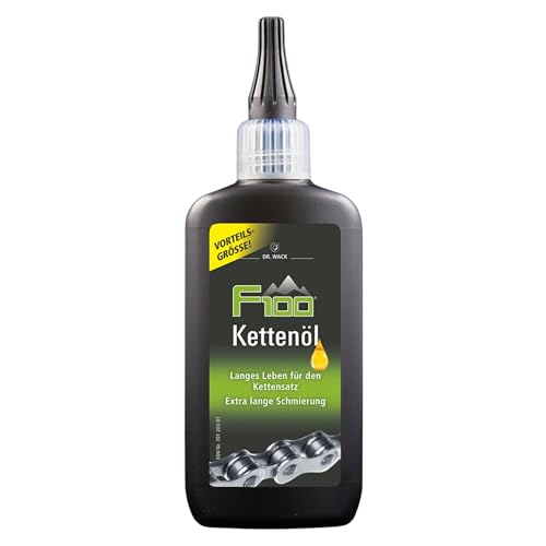 DR. WACK F100 Kettenöl für Fahrrad 100 ml - Kettenschmiermittel für weniger Verschleiß & Reibung - Kettenpflegeöl mit Langzeitwirkung - Schmiermittel für alle Fahrräder - Hochwertige Fahrradpflege
