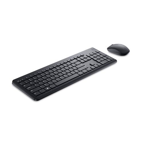 Dell Pro KM555 Tastatur und Maus Set - Kompakt, Leise, QWERTZ Layout, Dual-Mode Wireless, 4020 DPI Maus, 18 programmierbare Tasten, Smart Connect, Copilot-Taste, Schwarz