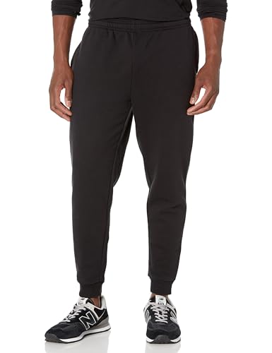 Amazon Essentials Herren Entspannte Jogginghose, Fleece, Bequeme Passform, Schwarz, XL