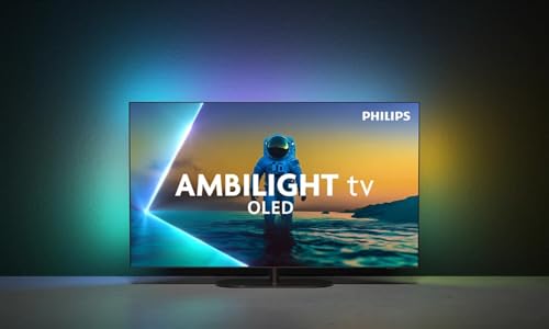 Philips Ambilight 42OLED820 4K OLED Smart TV, 106,7 cm (42 Zoll) Display mit P5 AI-Bild, Google TV, Dolby Vision und Dolby Atmos Sound, funktioniert mit Alexa und Google Assistent