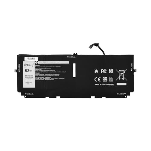 JPking 52Wh 722KK Laptop Akku für Dell XPS 13 9300 (2020) i5 FHD XPS 13 9310 (2020) XPS 13 9380 (2020) P117G P117G002 P117G001 Series 0WN0N0 WN0N0 02XXFW 2XXFW FP86V 0FP86V Battery