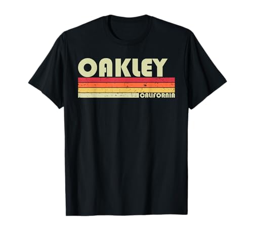 Oakley CA California Funny City Home Roots Geschenk Retro 80er Jahre T-Shirt