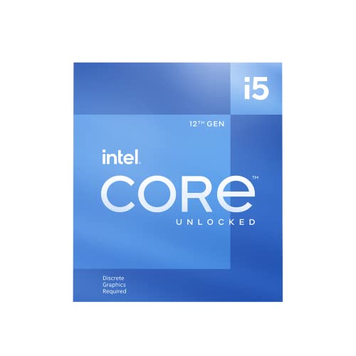 Intel® Core™ i5-12600KF 12. Generation Desktop Prozessor (Basistakt: 3.7GHz Turboboost: 4.9GHz, 6 Kerne, LGA1700, RAM DDR4 und DDR5 bis zu 128GB)