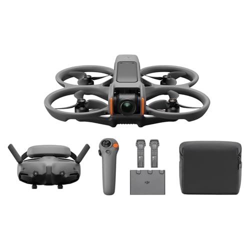 DJI Avata 2 Fly More Combo (3 Akkus), FPV-Drohne mit 4K-Kamera, 69 Minuten max. Flugzeit, Akrobatik auf Tastendruck, Kameradrohne mit Goggles 3 und RC Motion 3, mit Propellerschutz