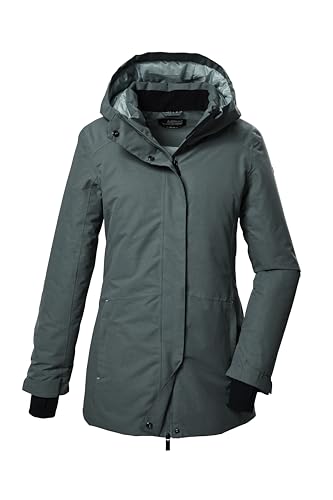killtec Damen Funktionsparka/Parka mit Kapuze KOW 93 WMN PKR, blaugrau, 42, 41817-000