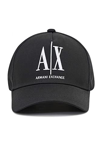 Armani Exchange Men's Icon Project, Embroidered Logo Baseball Cap, Black, Einheitsgröße