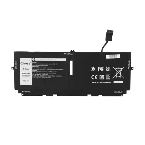 CSrose 52Wh 722KK Laptop Akku für Dell XPS 13 9300 9310 9380 (2020 Edition) 13.4-inch Series 2XXFW 02XXFW FP86V 0FP86V WN0N0 0WN0N0 P117G P117G001 P117G002 2ICP4/60/80-2 Notebook Battery