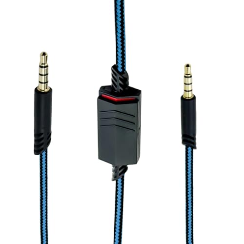 SPTSSWET Premium AUX-Kabel mit Stummschalt-Funktion für Astro A40/A50 Gaming-Headsets 3,5mm Stereo-Kabel, 2M (Blau) Für PS5/Xbox One/PC/Handy