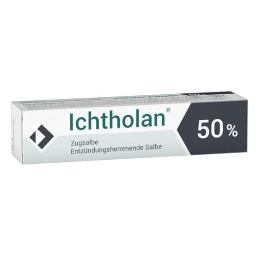 Ichtholan Zugsalbe 50% - entzündungshemmende, antibakterielle Zugsalbe, bei eitrigen Hautentzündungen wie Abszessen und Furunkeln, 25 g
