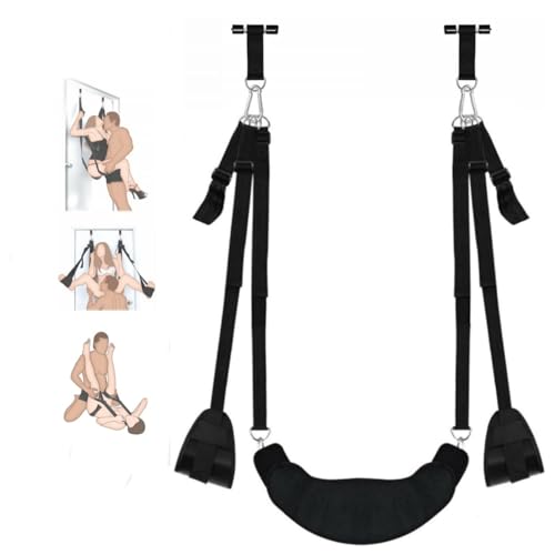 Liebesschaukel Sexschaukel für Frau 2-in-1-Türschaukel und Oberschenkelschlinge Sex Swing mit extra breiten Polstern Extra robustes SM Bondage Fesselset Set Erotisches Sexspielzeug für Paare extrem