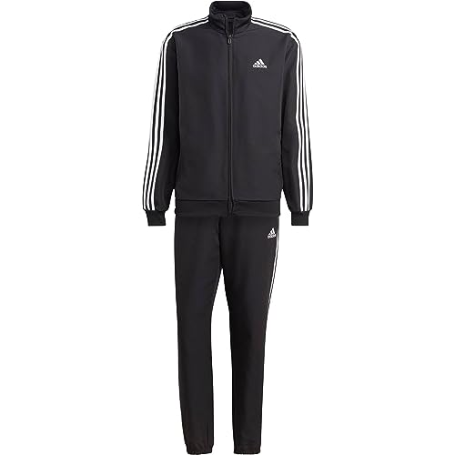 adidas 3 Stripes Track Suit Trainingsanzug (L, black/white)