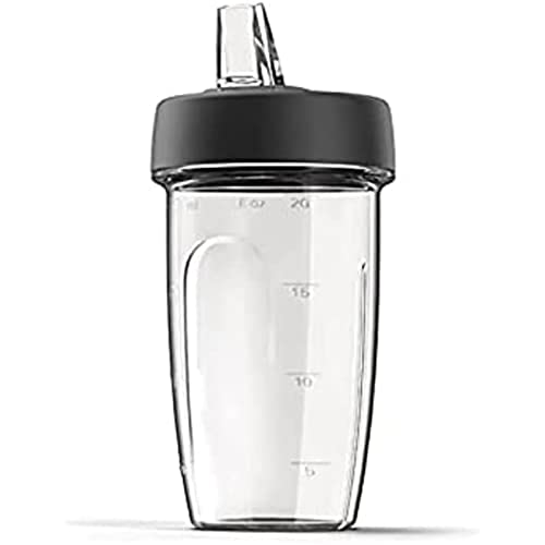 Kenwood KAH740PL Blend Xtract Sport Mixer (Smoothies, Säfte, Milchshakes, Küchenmaschinen Zubehör, Geeignet für alle Kenwood Chef Küchenmaschinen. 2 x 0,6 L Trinkbecher),Grau