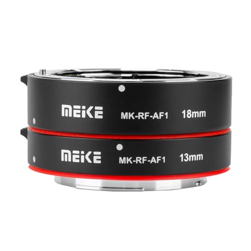 Meike MK-RF-AF1 13mm + 18mm Metall AF Vollrahmen Makro Extension Tube Adapter Ring Kit für Canon EOS-R Series Kameras Canon RF Mount Kameras EOS-R EOS-RP