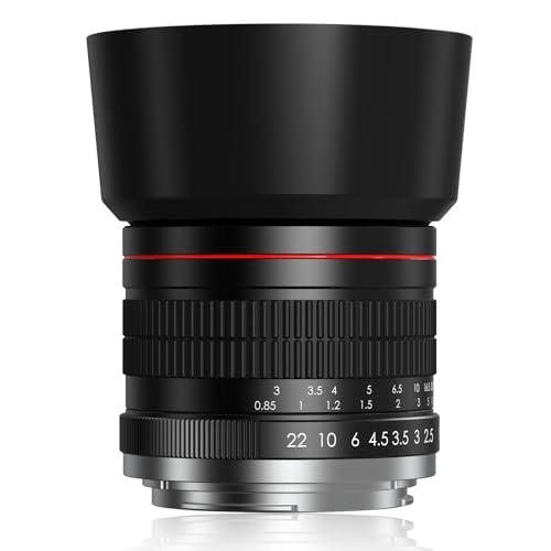 Kamera-EF-Objektiv für Canon – 85mm f1.8 Medium Teleobjektive Manuelles Porträtobjektiv für Canon EOS Rebel T8i T7i T7 T6 T6s T6i T3i T2i SL3 SL2 90D 80D 77D 4000D,1DX 5D 6D Mark II/III/IV etc