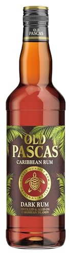 Old Pascas Barbados Dark Rum (1 x 0,7l) - echter karibischer Premium Rum aus Barbados, der Wiege des karibischen Rums - leicht, elegant und mild | 700 ml (1er Pack)