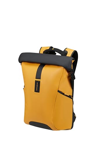 Samsonite Paradiver Light - Erweiterbarer Rolltop Laptop Rucksack 17,3 Zoll, 49 cm, 25/35 L, Gelb
