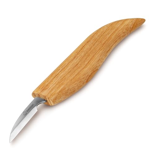 BeaverCraft Holzschnitzmesser C8 4.5 cm Schnitzmesser für Detail-Holzschnitzerei, Bastelmesser – Kerbschnitzmesser, Holzschnitzwerkzeuge für Anfänger und Kinder