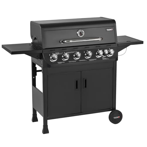 TAINO BRANDO 6+1 Gasgrill 6 Brenner Seitenkocher BBQ Grillwagen Gasgriller